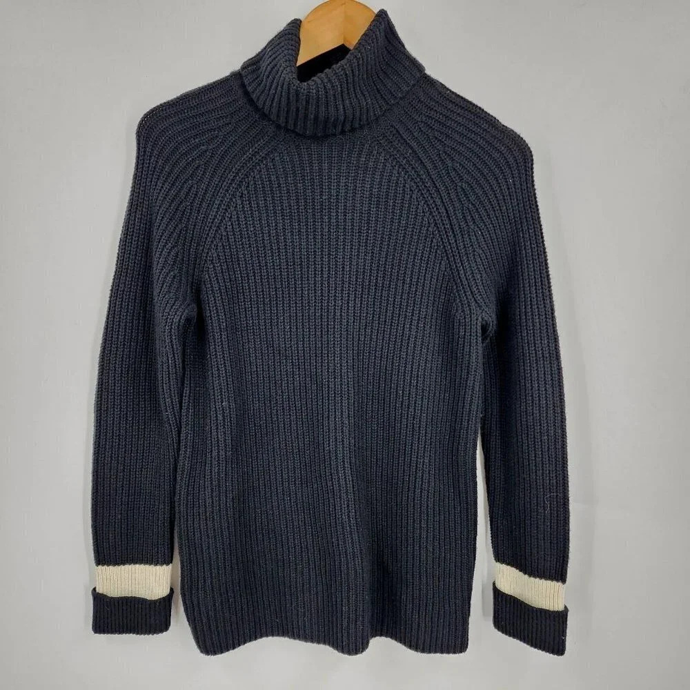 REISS Coleen Wool Blend Turtleneck Long Sleeve Side Zip Sweater Size XS NWT $275